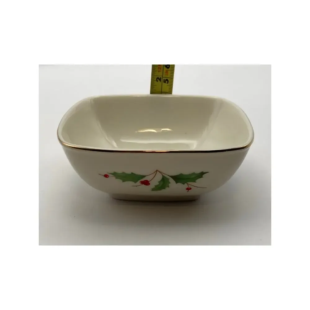 Lenox Holiday Christmas Holly Berry Dipping Bowls Set of 3 in Original Box